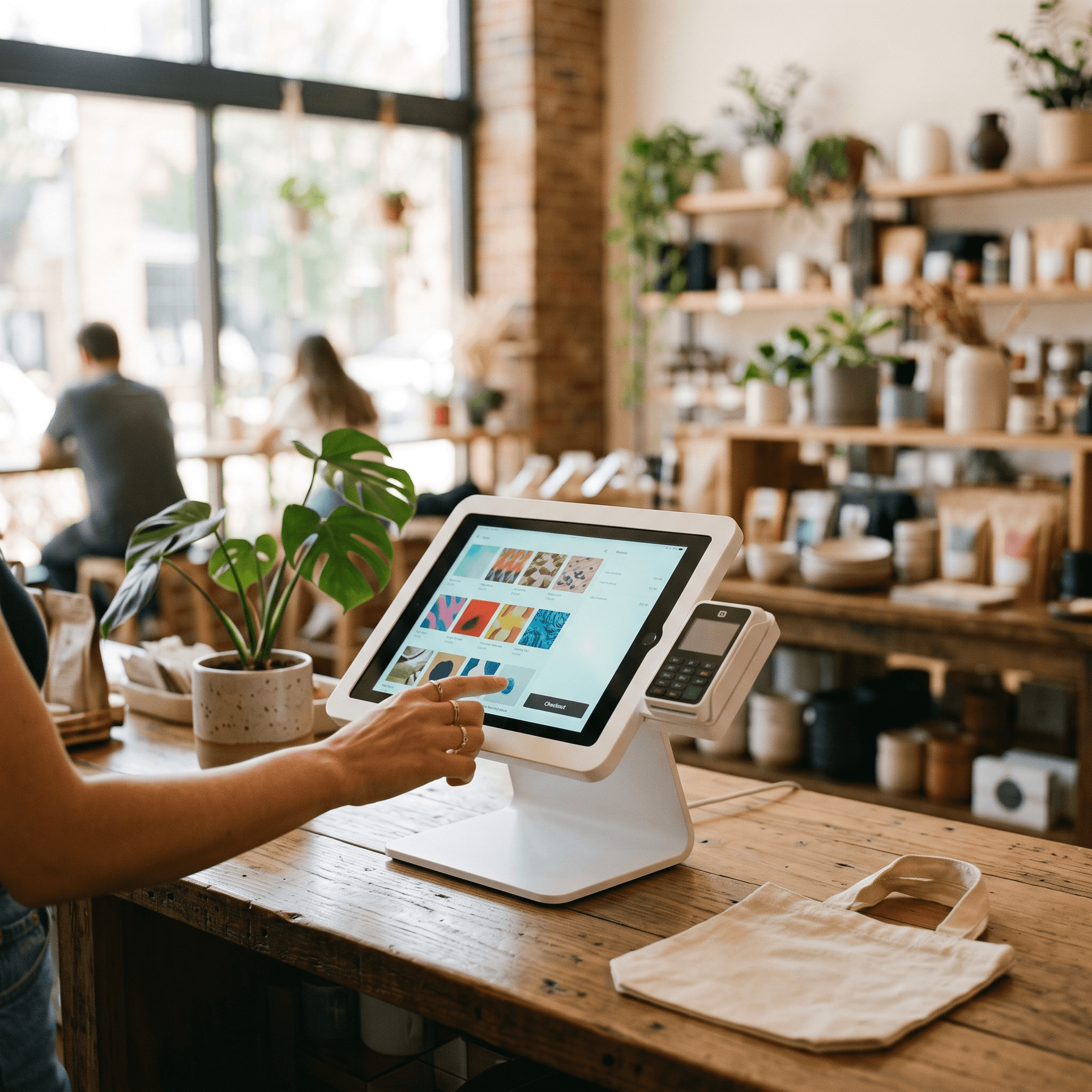 WooCommerce kiosk — self-service checkout in a retail store