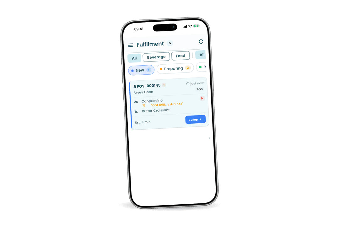 Order fulfilment on the Oliver POS iPhone app