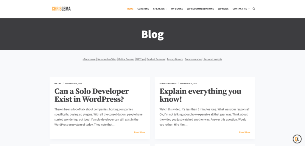 Chris Lema's WooCommerce blog