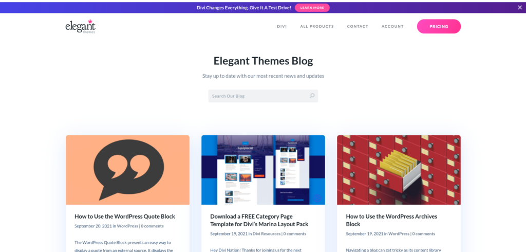 elegant themes blog for woocommerce