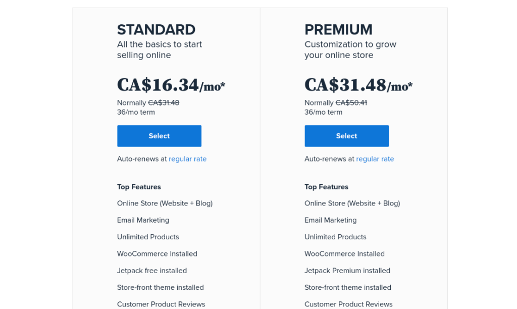 hosting woocommerce bluehost