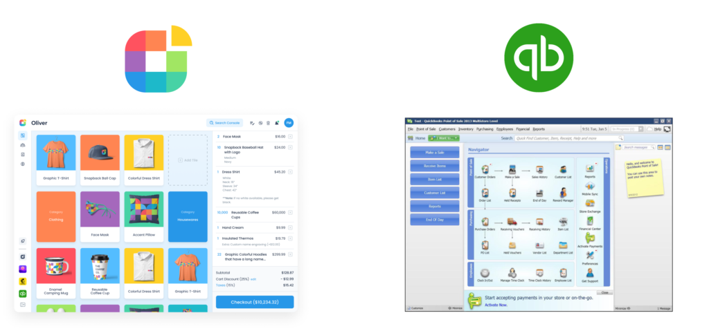 Oliver POS kontra Quickbooks POS