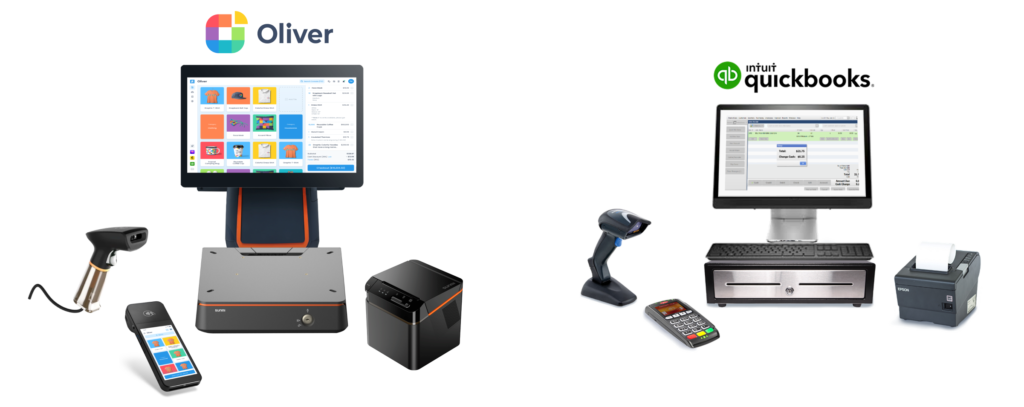 Sprzęt Oliver POS kontra sprzęt Quickbooks POS