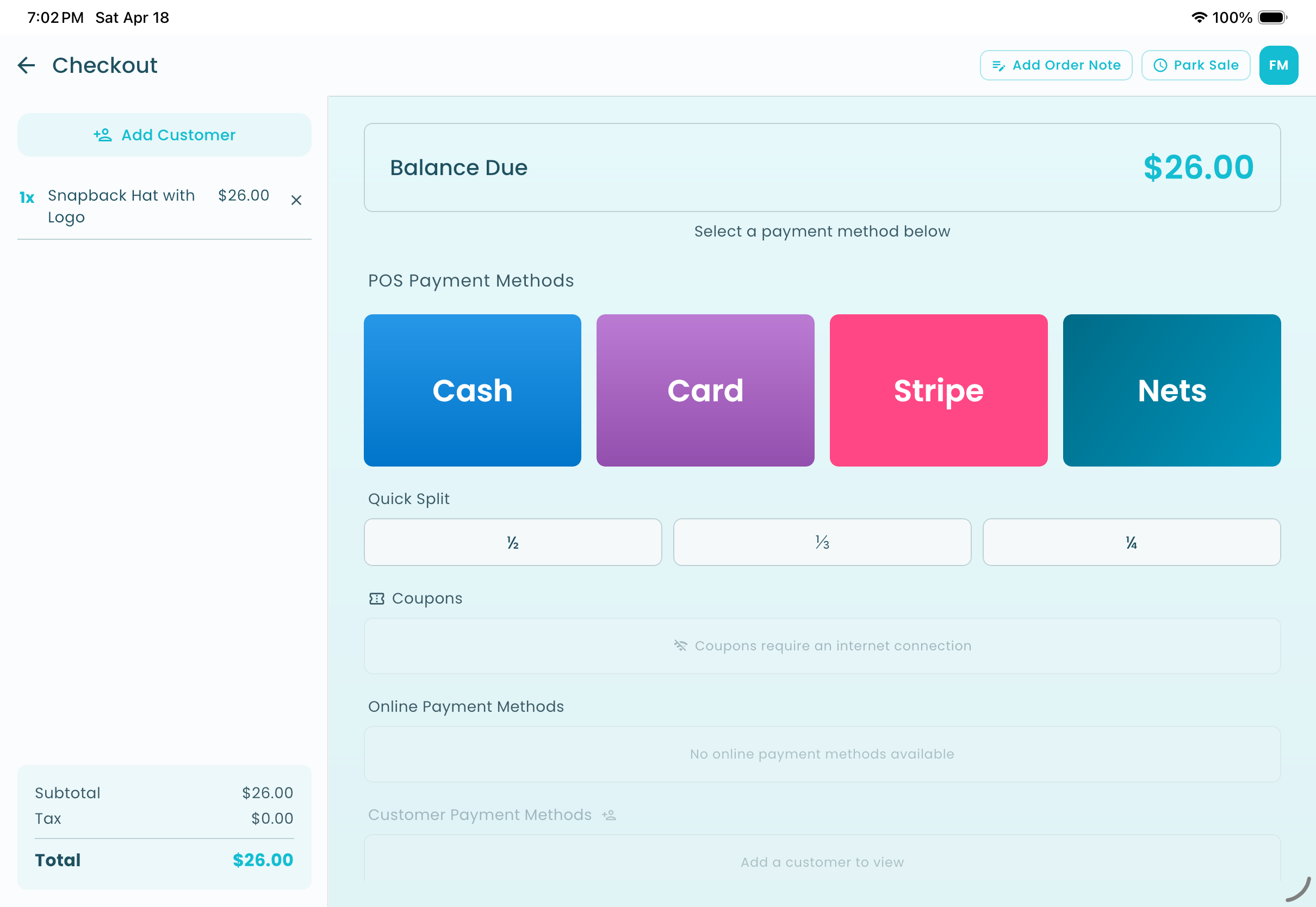 Cart ready to pay