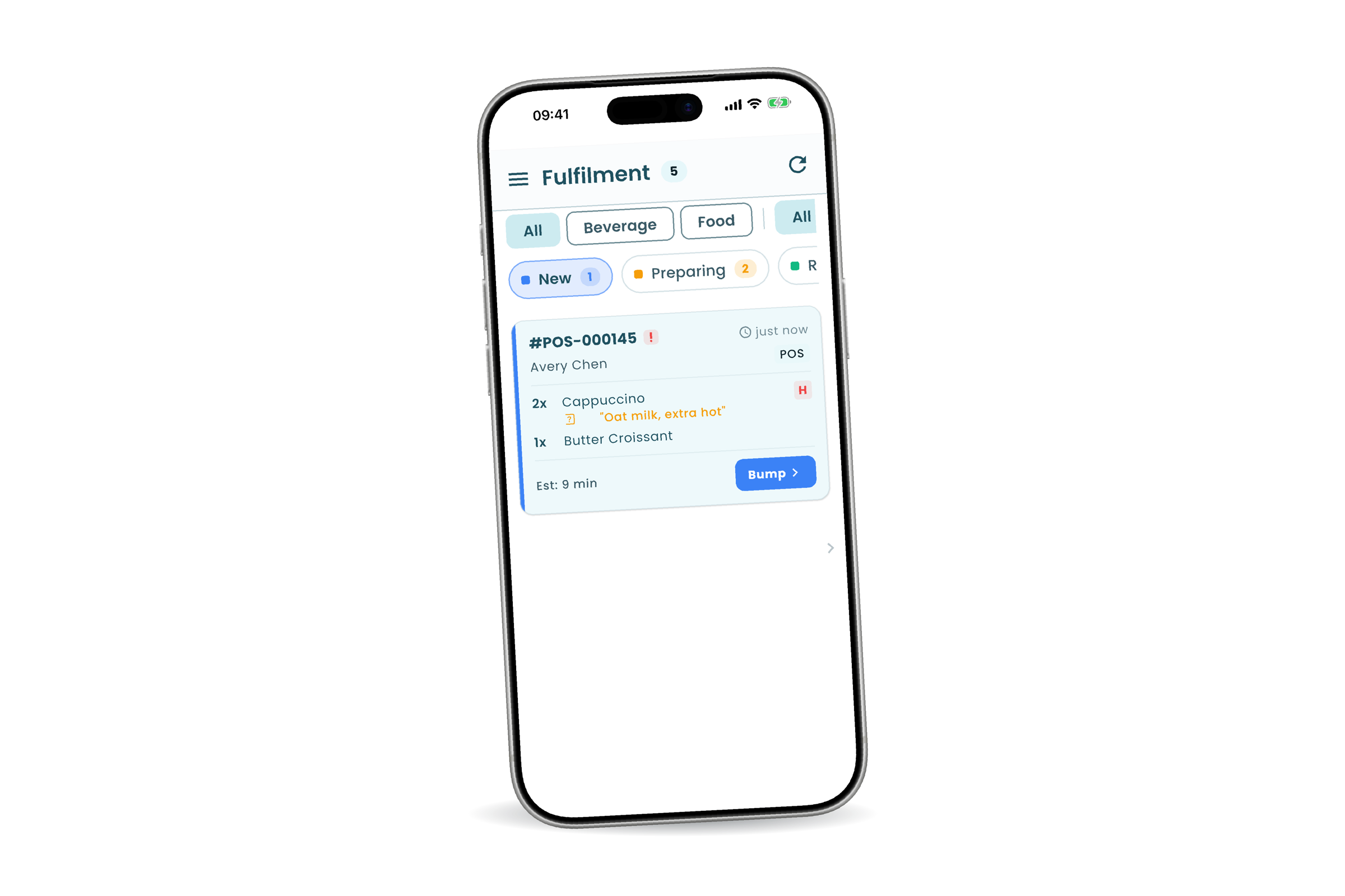 Order fulfilment on the Oliver POS iPhone app