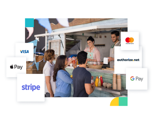 food truck line up with integrated payments stripe google pay apple pay
