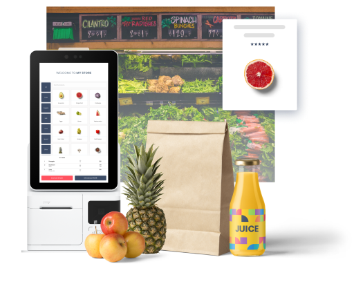 our software on your devices in a grocery store