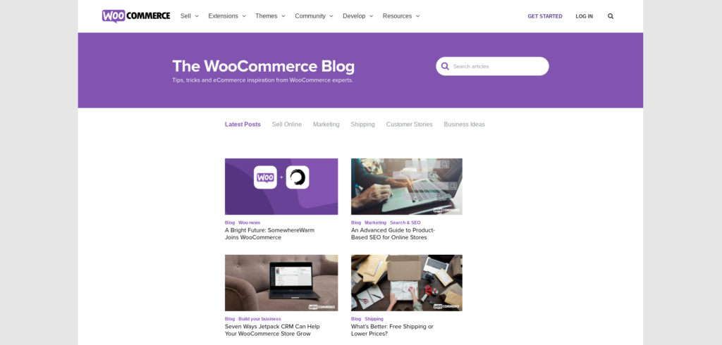 the woocommerce blog with woocommerce tutorials